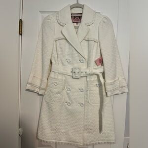 Juicy Couture Vintage Y2K Trench Coat Size XS or Petite NWT Perfect Condition